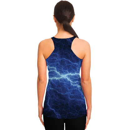 Lightning Plasma Print Women's Racerback Tank Top