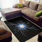 Lightning Spark Print Area Rug