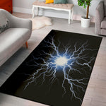 Lightning Spark Print Area Rug