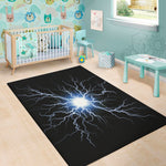 Lightning Spark Print Area Rug