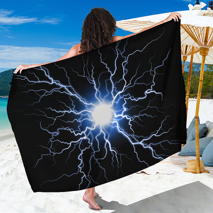 Lightning Spark Print Beach Sarong Wrap