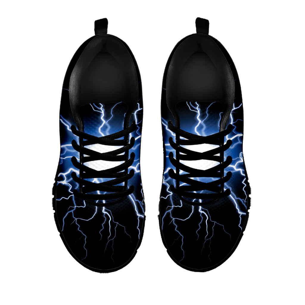 Lightning Spark Print Black Sneakers