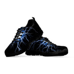 Lightning Spark Print Black Sneakers