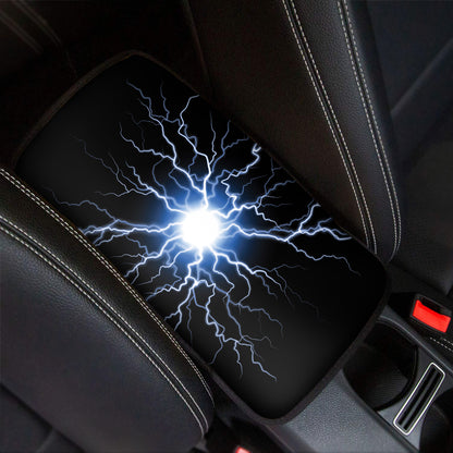 Lightning Spark Print Car Center Console Cover