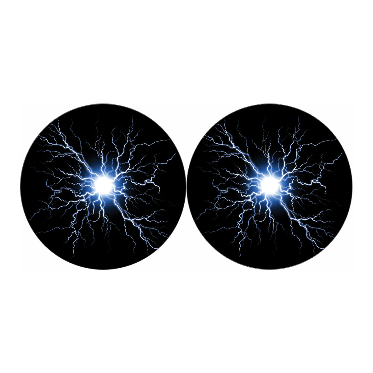 Lightning Spark Print Car Coasters