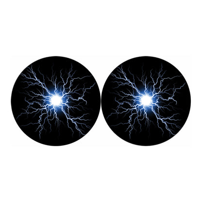 Lightning Spark Print Car Coasters