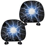 Lightning Spark Print Car Headrest Covers