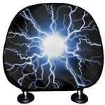 Lightning Spark Print Car Headrest Covers