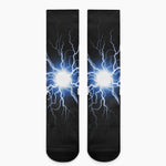 Lightning Spark Print Crew Socks