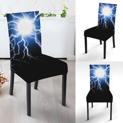 Lightning Spark Print Dining Chair Slipcover