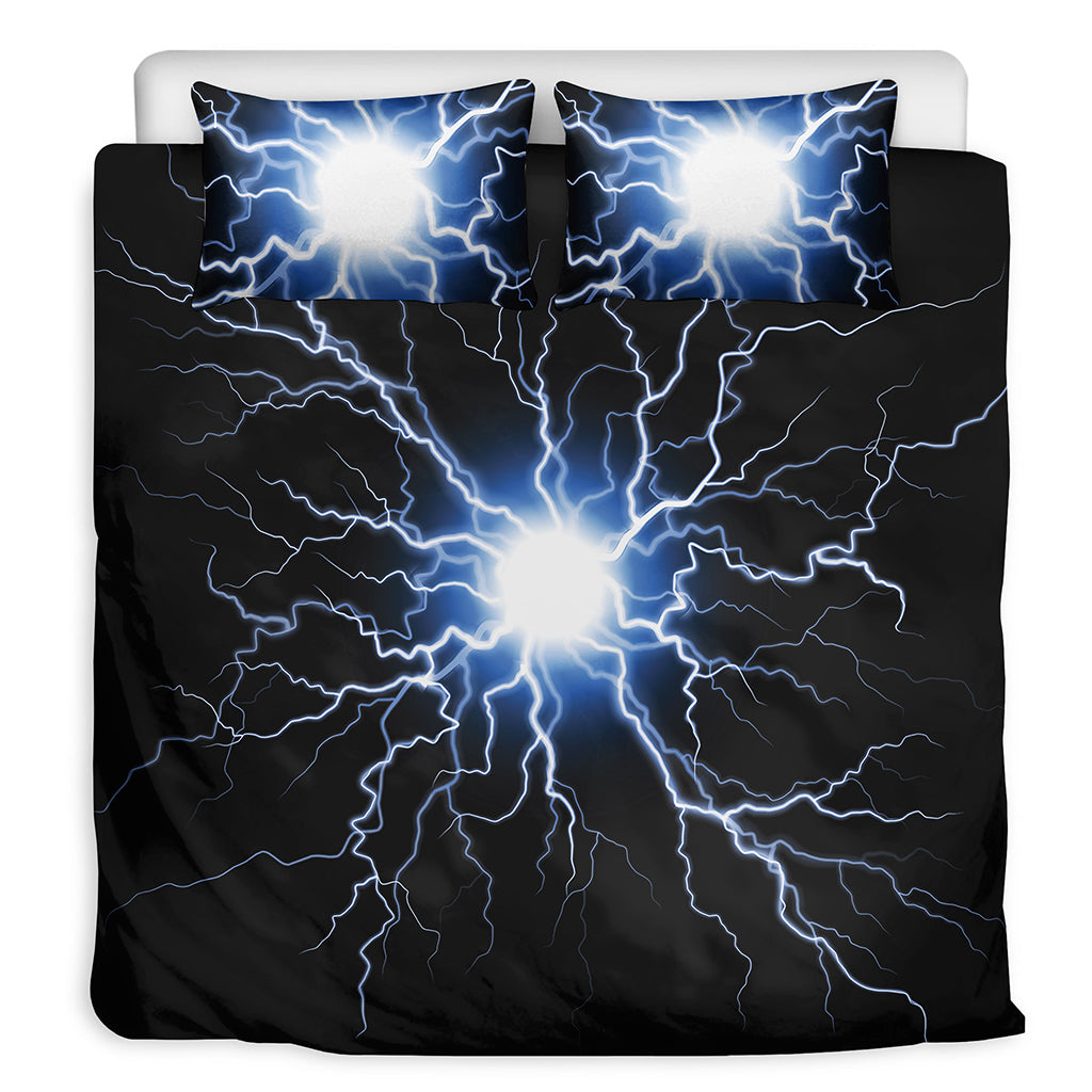 Lightning Spark Print Duvet Cover Bedding Set