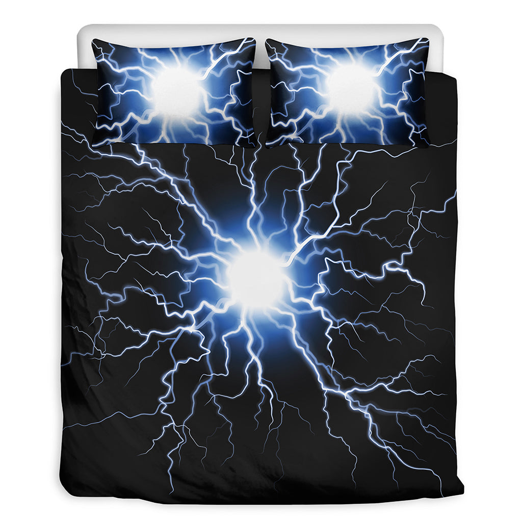 Lightning Spark Print Duvet Cover Bedding Set