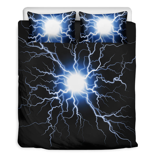 Lightning Spark Print Duvet Cover Bedding Set