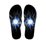 Lightning Spark Print Flip Flops