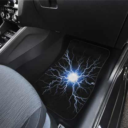 Lightning Spark Print Front Car Floor Mats