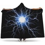 Lightning Spark Print Hooded Blanket