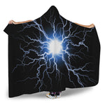 Lightning Spark Print Hooded Blanket
