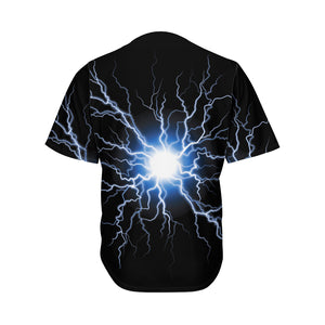 Lightning Spark Print Men's Baseball Jersey