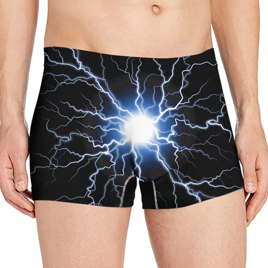 Lightning Spark Print Men's Boxer Briefs