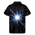 Lightning Spark Print Men's Short Sleeve Shirt