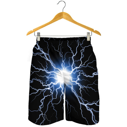 Lightning Spark Print Men's Shorts