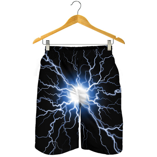 Lightning Spark Print Men's Shorts