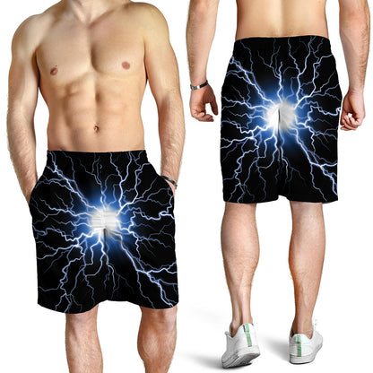 Lightning Spark Print Men's Shorts
