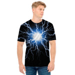 Lightning Spark Print Men's T-Shirt