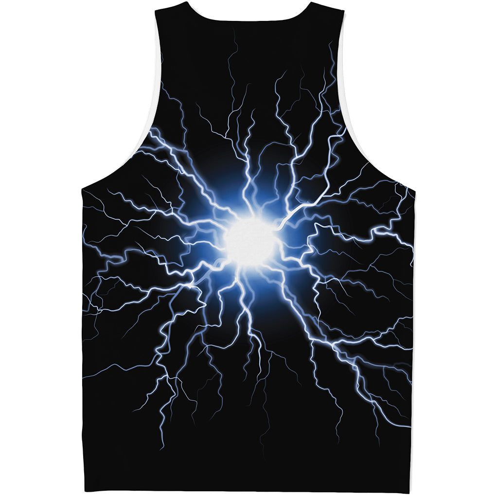 Lightning Spark Print Men's Tank Top