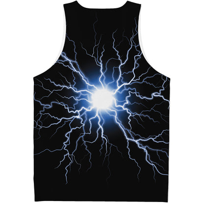 Lightning Spark Print Men's Tank Top