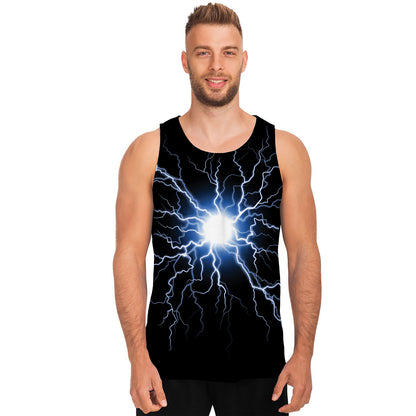 Lightning Spark Print Men's Tank Top