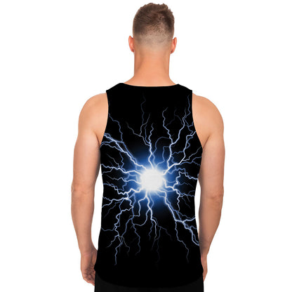 Lightning Spark Print Men's Tank Top