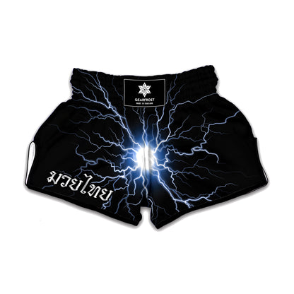 Lightning Spark Print Muay Thai Boxing Shorts