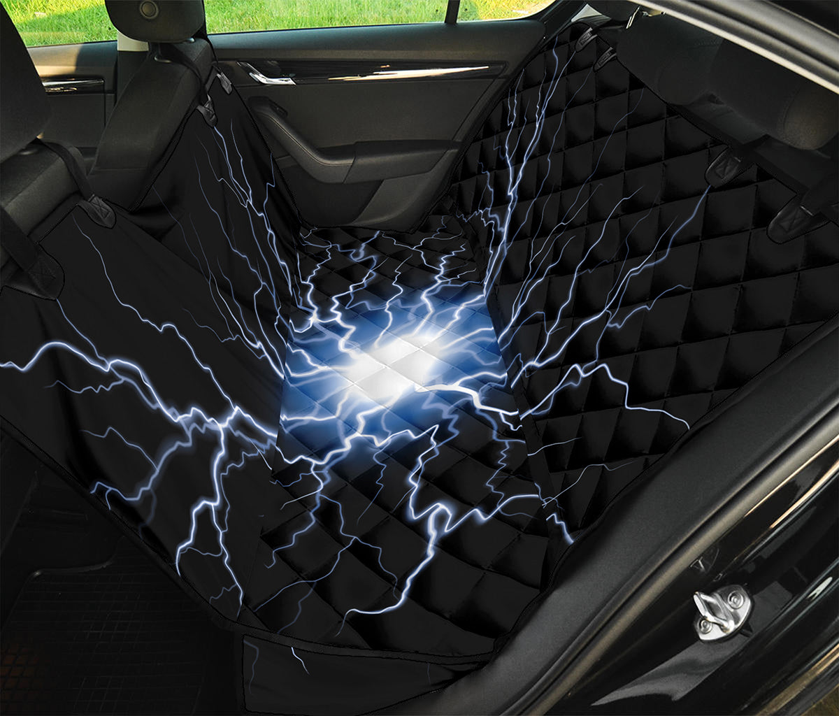 Lightning Spark Print Pet Car Back Seat Cover