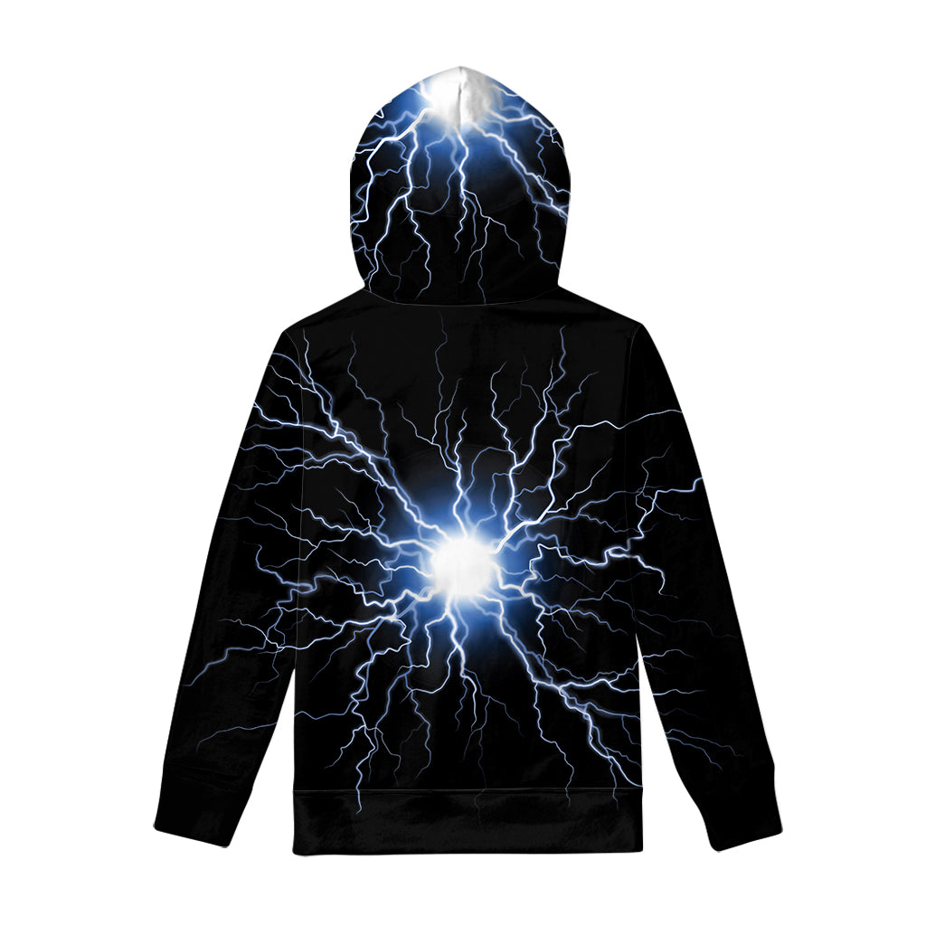 Lightning Spark Print Pullover Hoodie