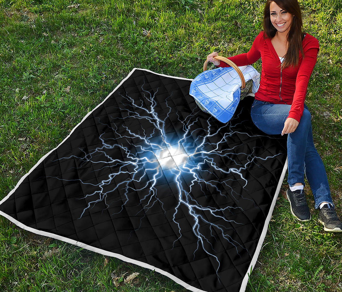 Lightning Spark Print Quilt