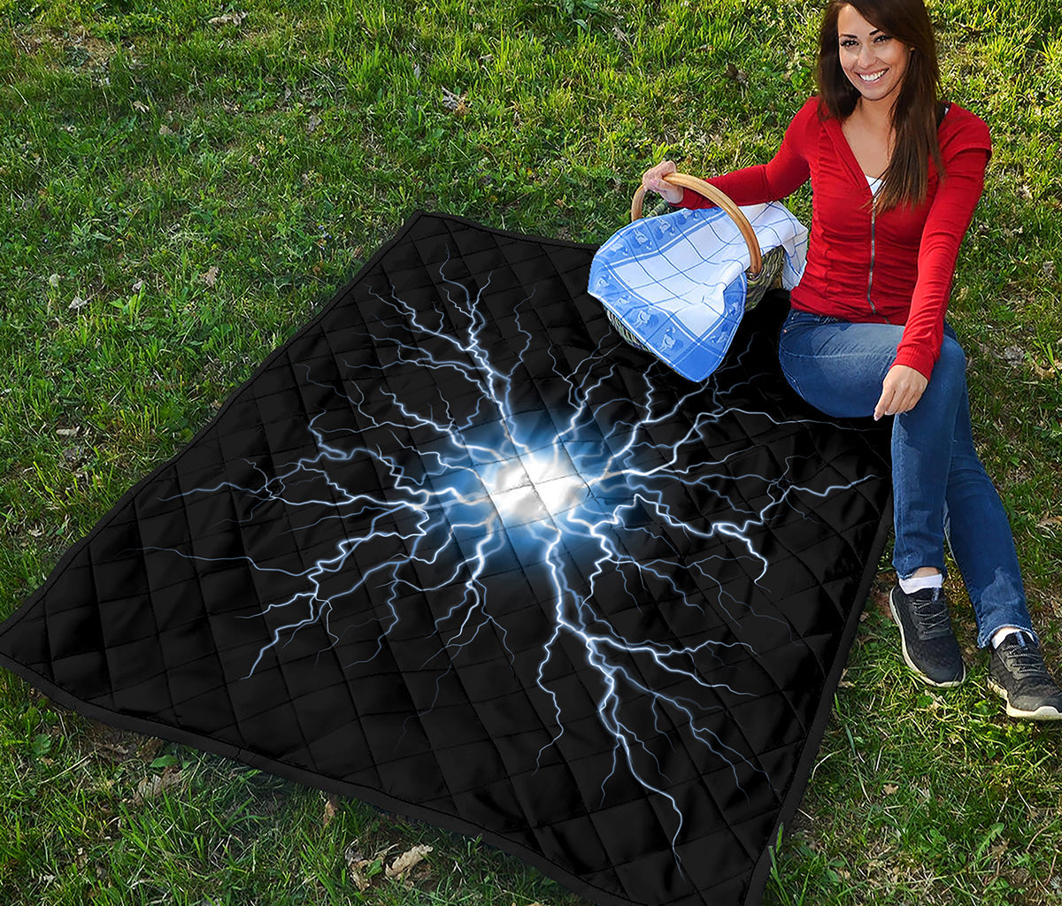 Lightning Spark Print Quilt