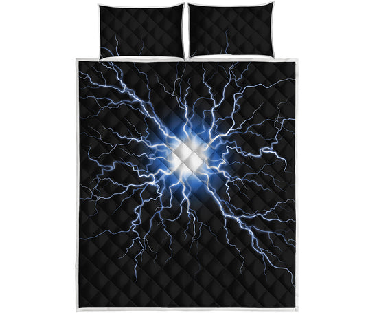 Lightning Spark Print Quilt Bed Set