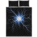 Lightning Spark Print Quilt Bed Set