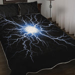 Lightning Spark Print Quilt Bed Set