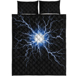 Lightning Spark Print Quilt Bed Set