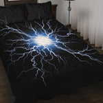 Lightning Spark Print Quilt Bed Set