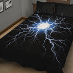 Lightning Spark Print Quilt Bed Set