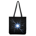 Lightning Spark Print Tote Bag