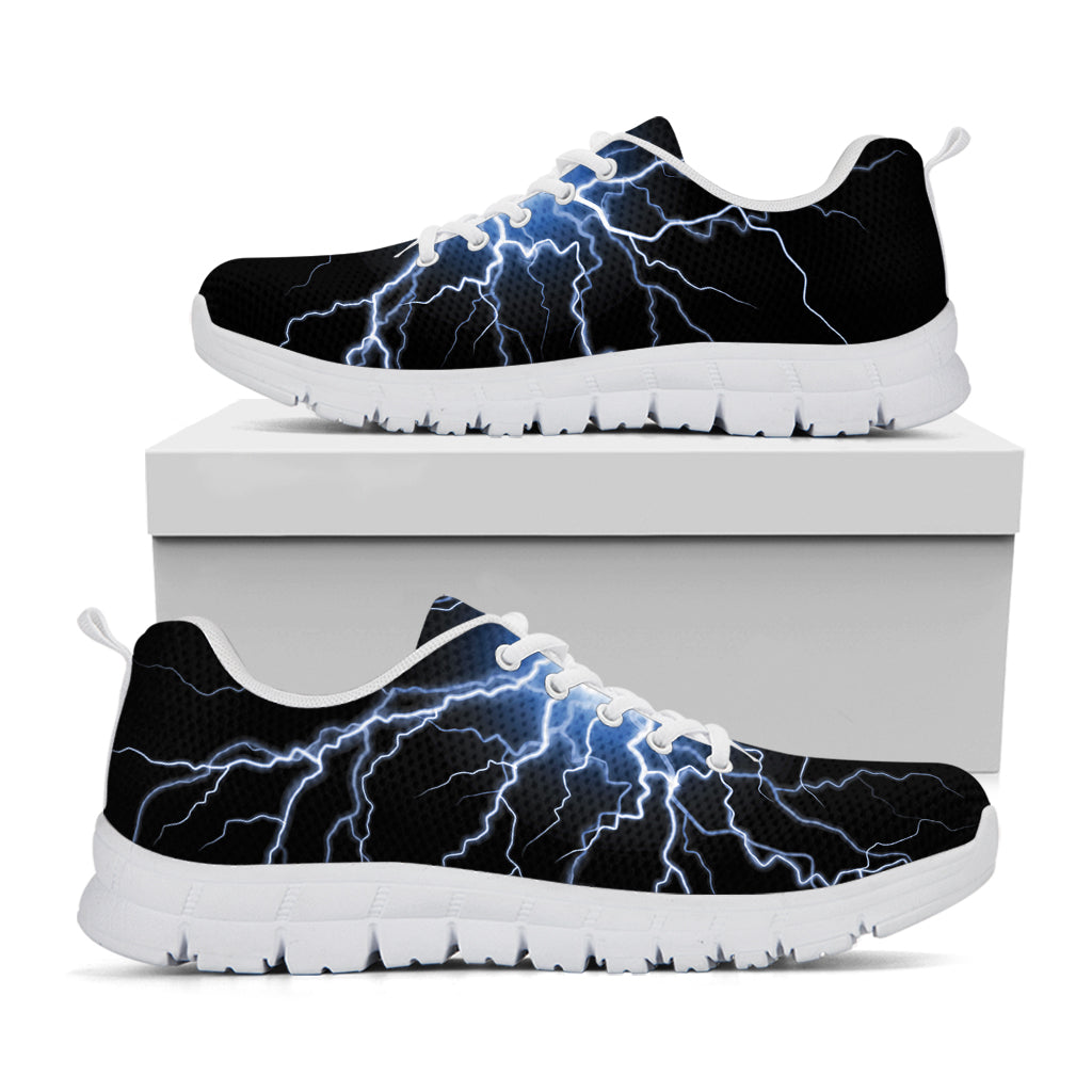 Lightning Spark Print White Sneakers