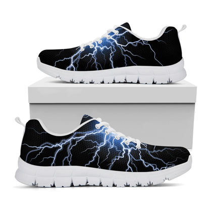 Lightning Spark Print White Sneakers