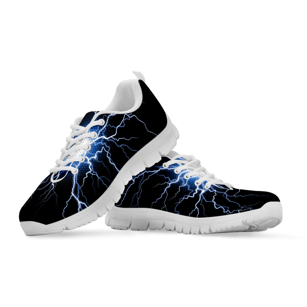 Lightning Spark Print White Sneakers