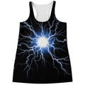 Lightning Spark Print Women's Racerback Tank Top