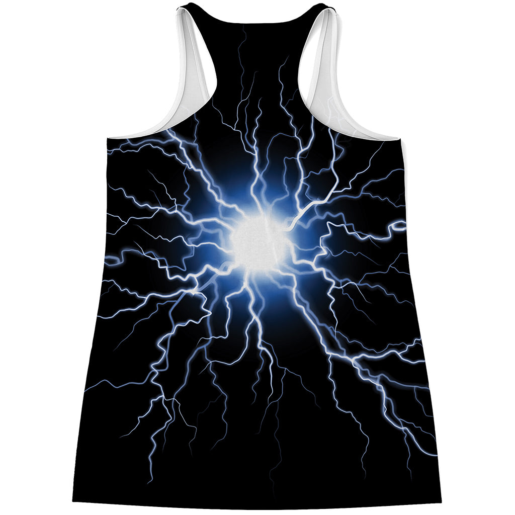 Lightning Spark Print Women's Racerback Tank Top
