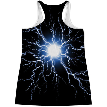 Lightning Spark Print Women's Racerback Tank Top